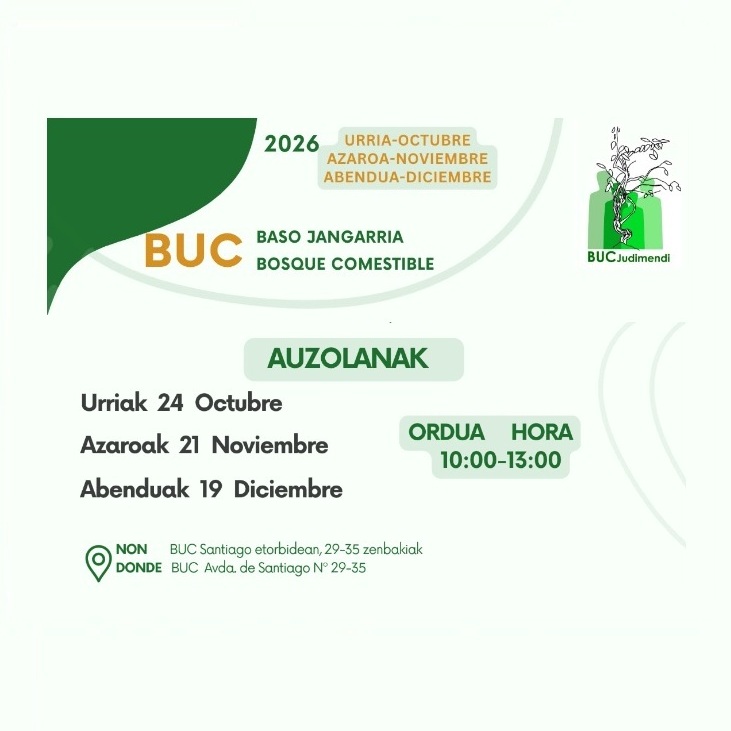 2026ko azken hiruhilekorako BUCen jarduerak // Actividades del BUC para el último trimestre de 2026