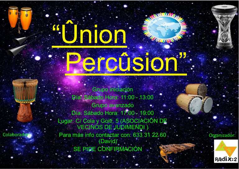 Clases de percusión.