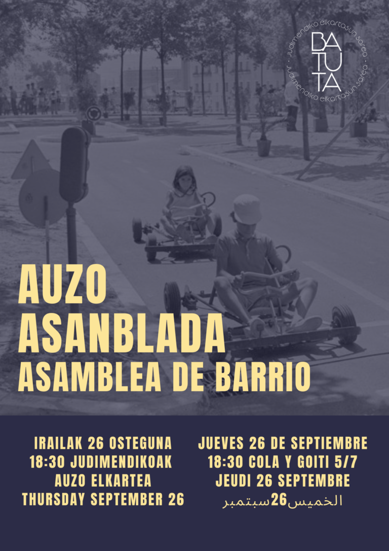 Auzo asanblada irailak 26/Asamblea de barrio 26 de septiembre