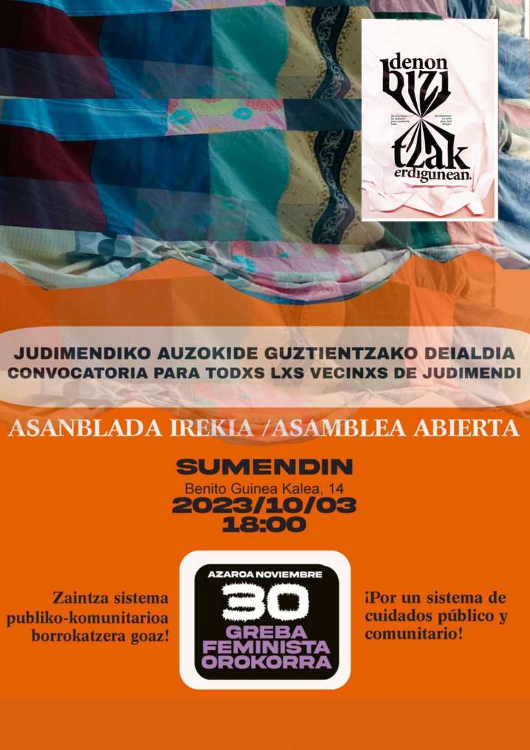 Asanblada irekia Azaroak 30eko greba dela eta/Asamblea abierta a raíz de la huelga del día 30 de noviembre.
