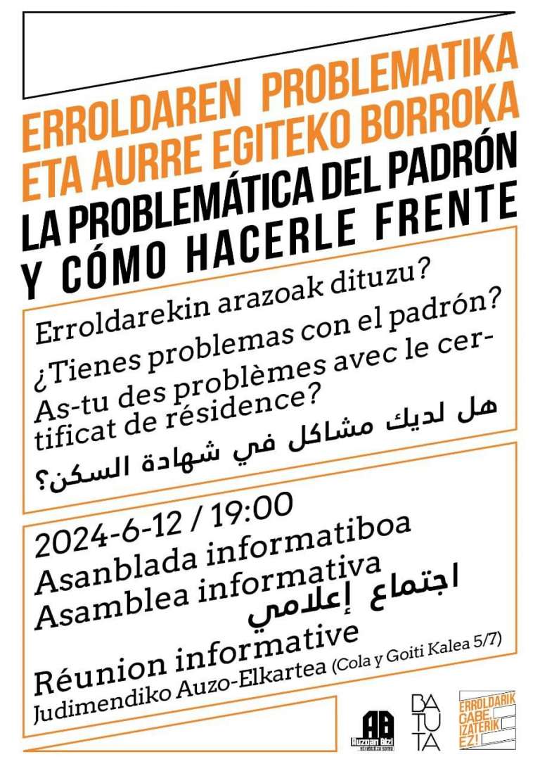 Erroldarekin arazoak dituzu? ¿Tienes problemas con el padrón?