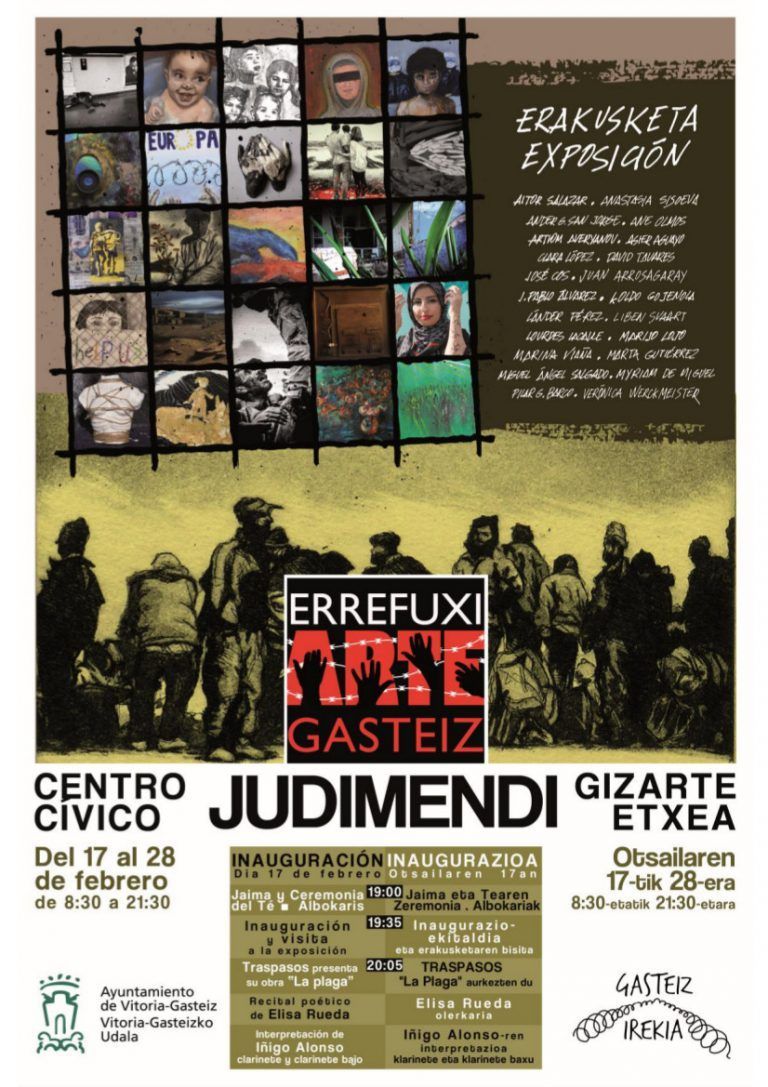 Exposición Errefuxiarte Gasteiz, refugiados en las fronteras de Europa