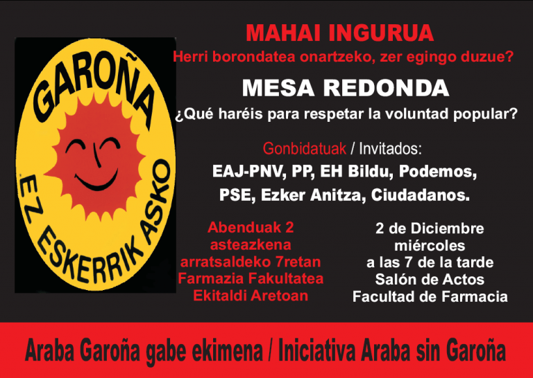 Araba Garoña gabe ekimena/ Iniciativa Araba sin Garoña