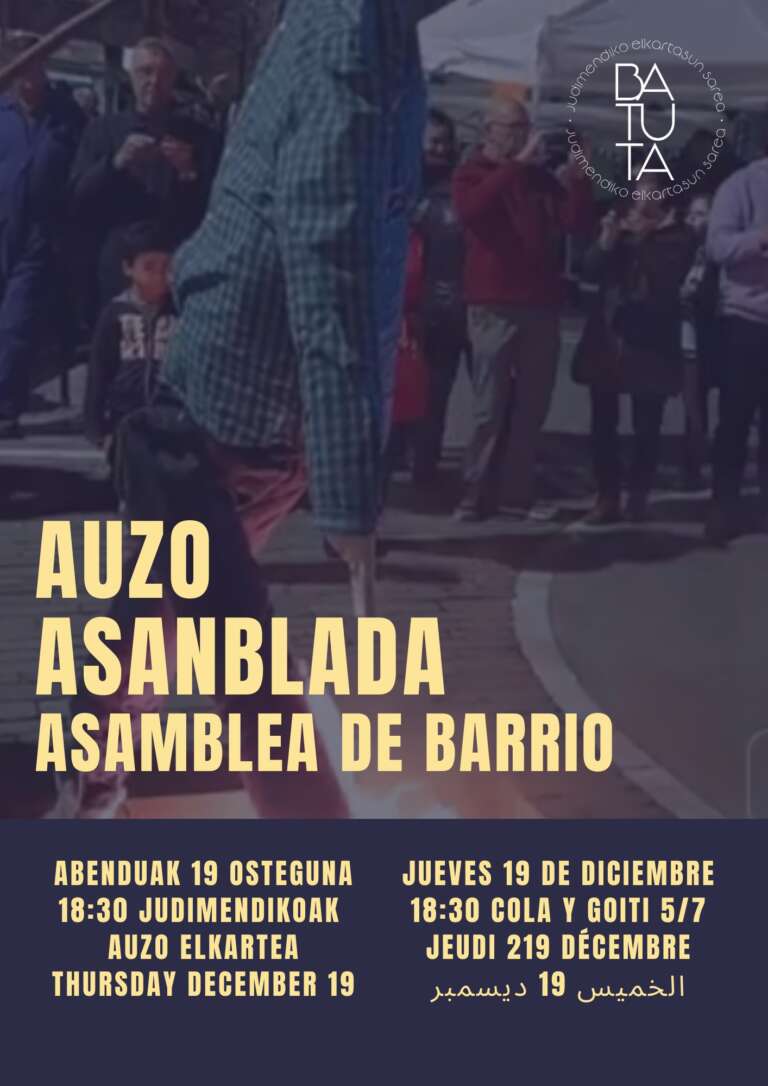 AUZO ASANBLADA abenduak 19 de diciembre ASANBLEA DE BARRIO